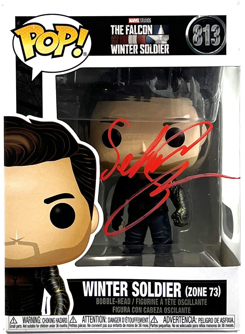 Sebastian Stan Autographed Winter Soldier (Zone 73) The Falcon and the Winter Soldier Funko POP #813