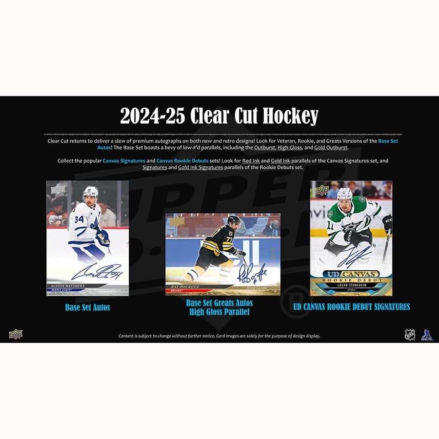 2024/25 Upper Deck Clear Cut Hockey NHL Hobby Box