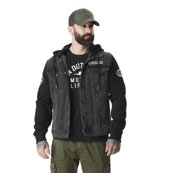 Jacket Von Dutch Jeans Pactches And Holes - BlackRef: VDH0028