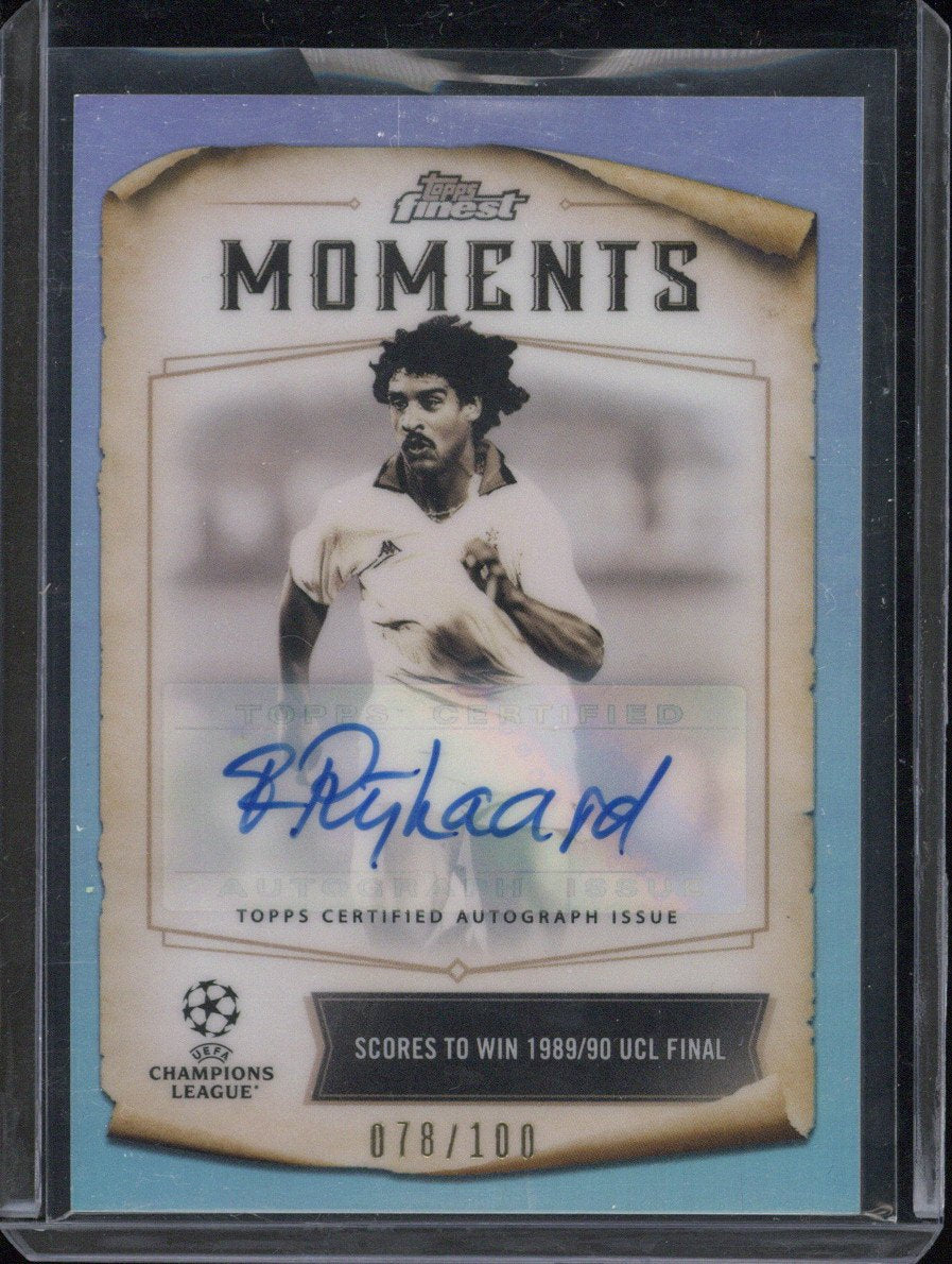 2022-23 Topps Finest UEFA FRANK RIJKAARD Finest Moments Auto 78/100 #FM-2