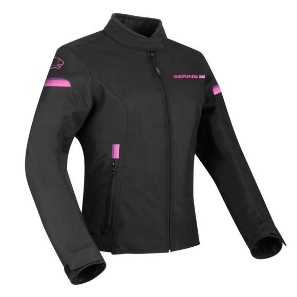 Blouson Moto Bering LADY RIVA - Noir / RoseRef : BR1418-C39659