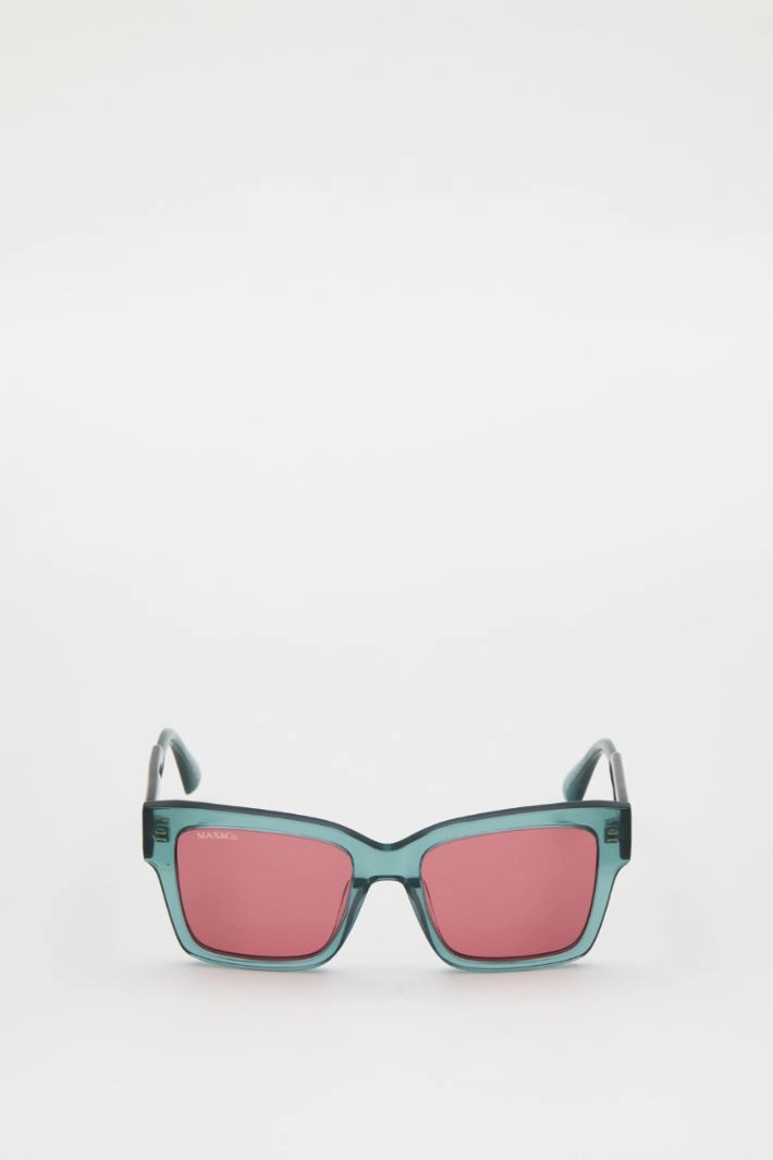 Square glasses - GREEN