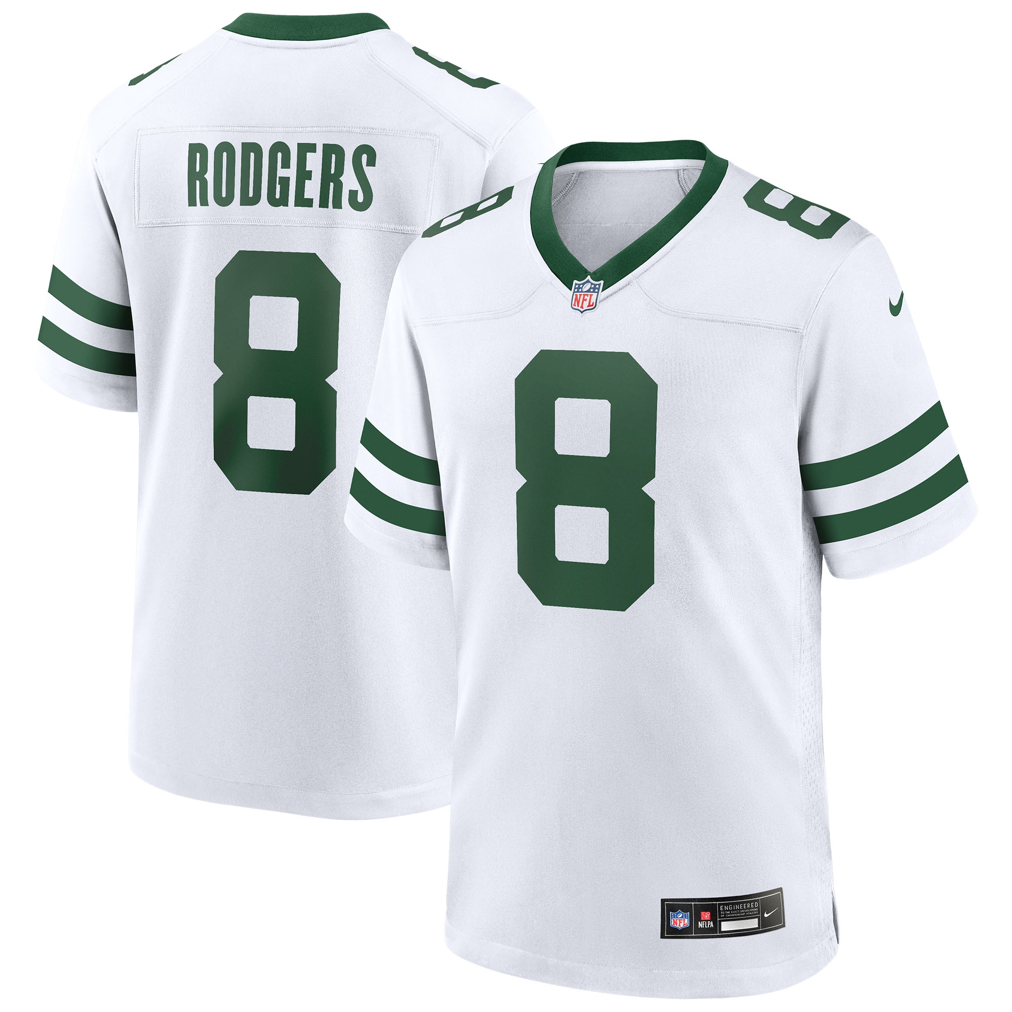 Aaron Rodgers #8 New York Jets Nike Game NFL Jersey White