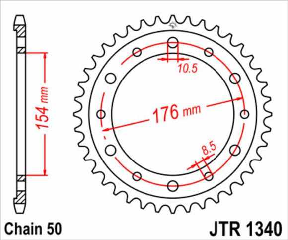 Crown JT. Standard steel 1340 - 525Ref: Jtc01063A / 1075500003
