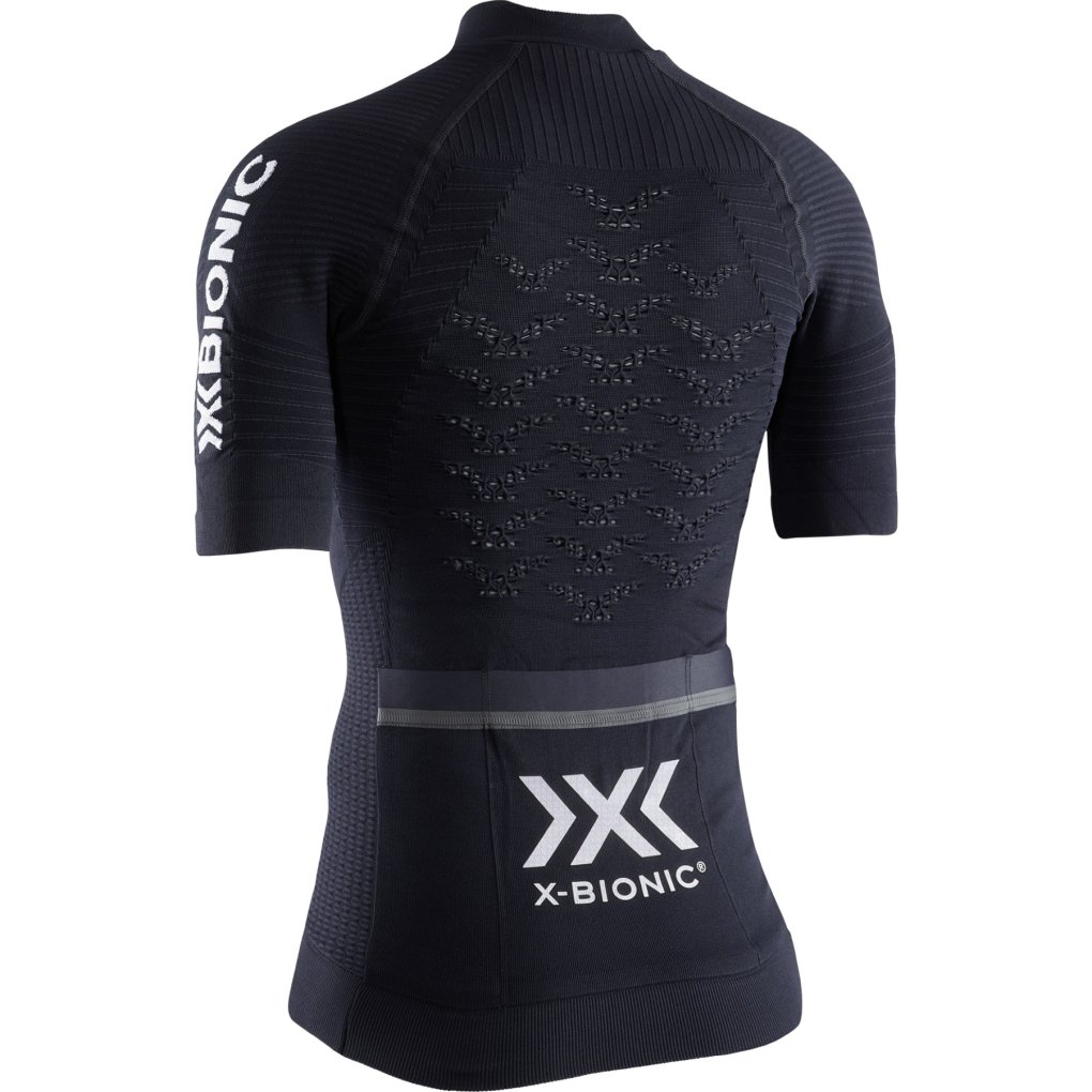X-Bionic Effektor 4.0 Bike Full Zip Shirt Short Sleeves Women - opal black/arctic white