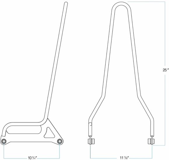 Sissy bar Biltwell Inc ExfilRef: Bic00005A / 15010736