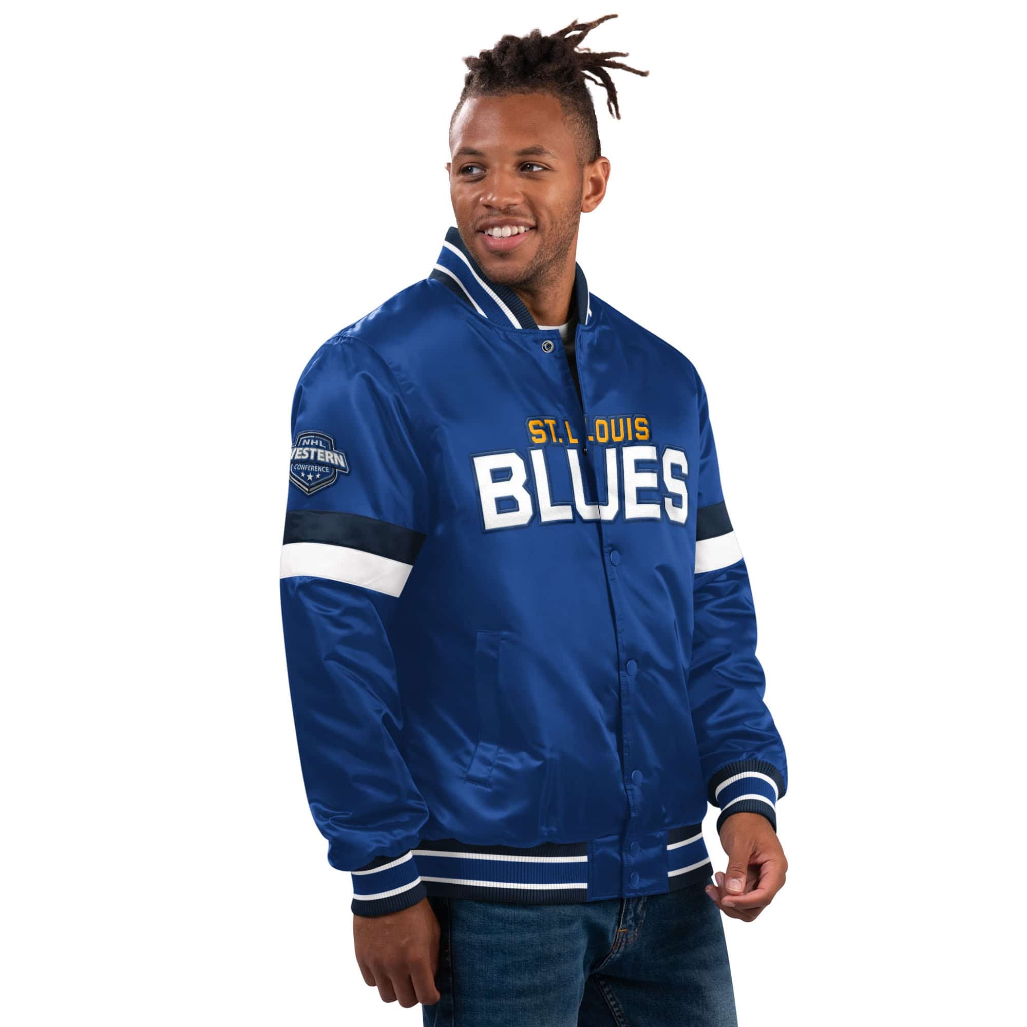 St. Louis Blues Home Game NHL Varsity Satin Jacket