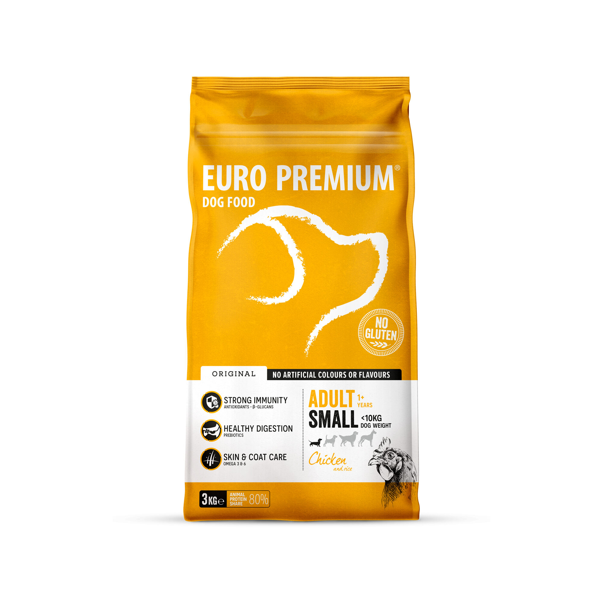 Euro Premium Small Adult - Chicken & Rice - 3 kg