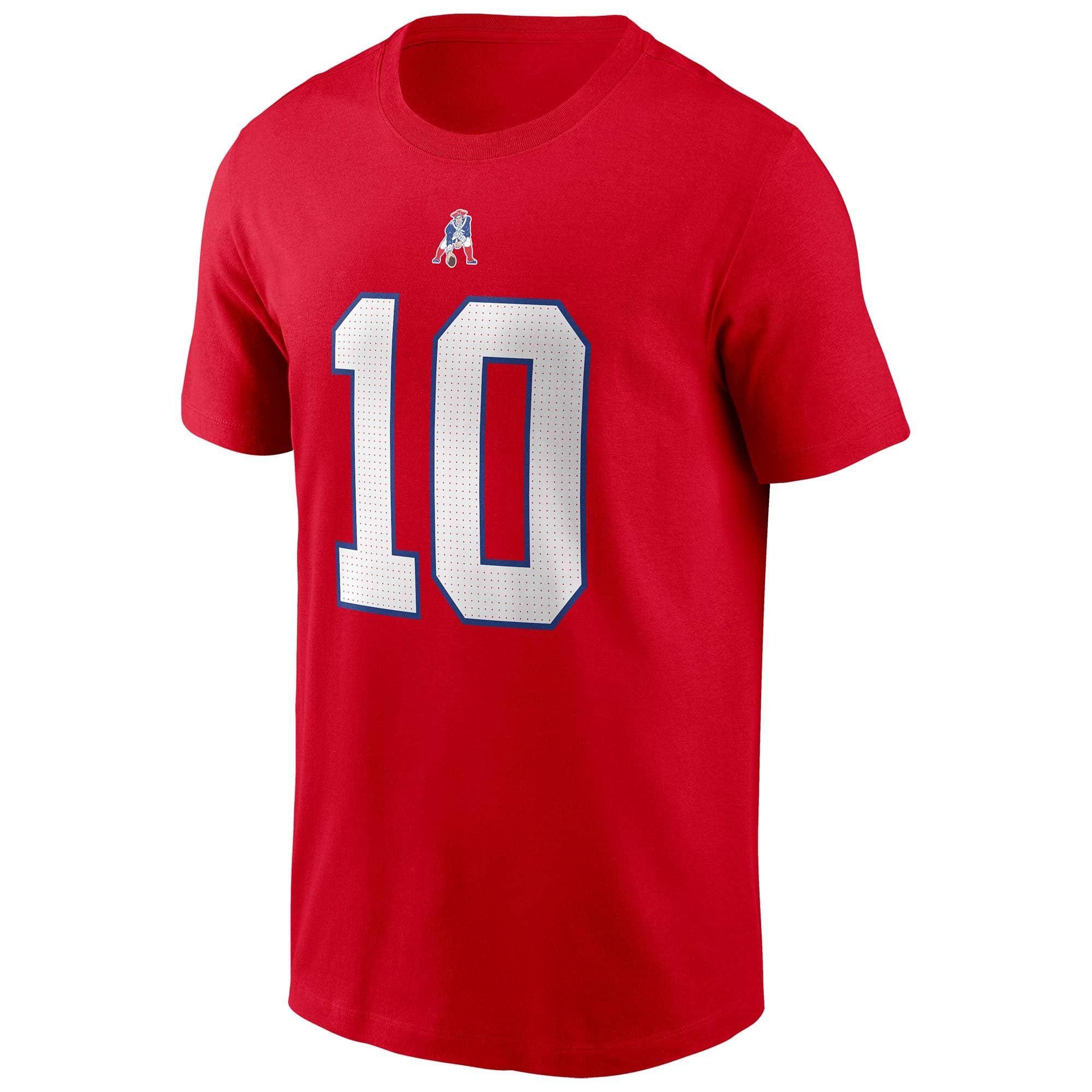 Mac Jones #10 New England Patriots Nike Player NFL T-Shirt Red