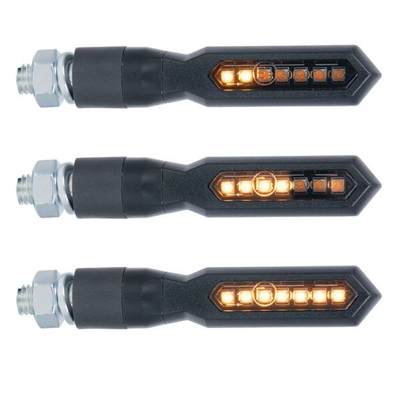 Oxford NightStrider LED SEQUENTIAL turn signal (includes 2 resistors) Pair Universal - BlackRef: od0070 / el362