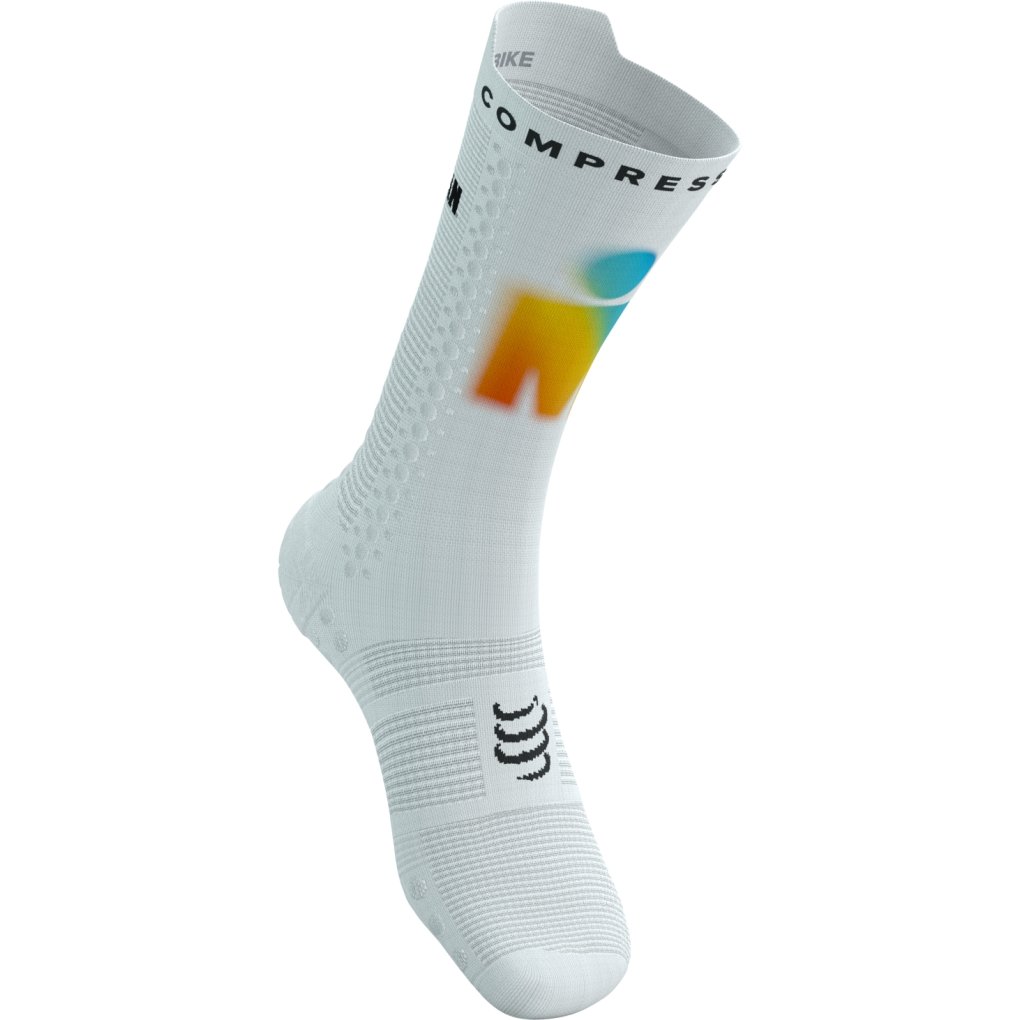 Compressport Pro Racing Compression Socks v4.0 Bike - Ironman 2025 - white/sunrise - L1