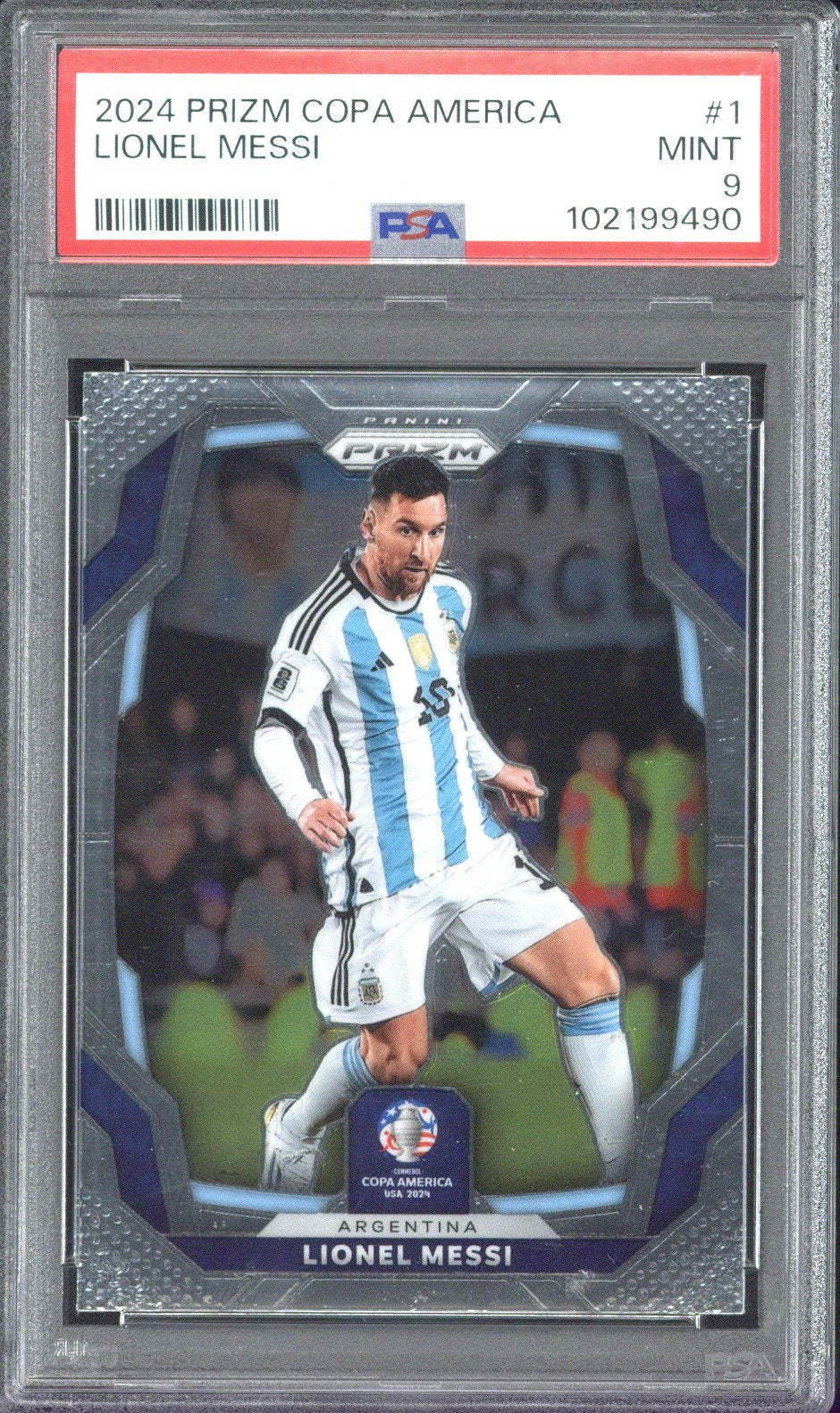 2024 Panini Prizm Copa America Lionel Messi #1 PSA 9