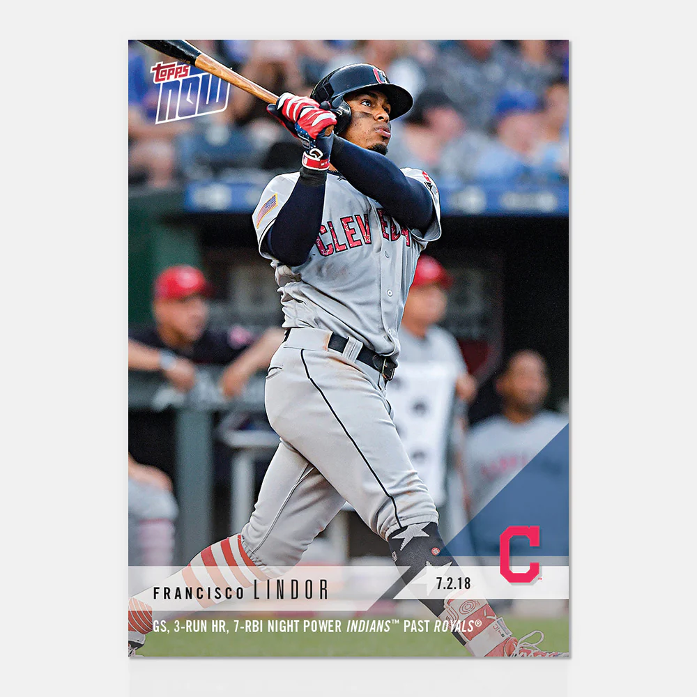 Francisco Lindor - 07/02/2018 TOPPS NOW® Card 402 - Print Run: 348