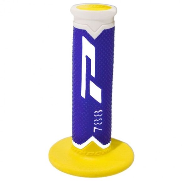 Progrip MX 788 TRICOLORE Universal Handlebar Grips - White / BlueRef: PRG0093