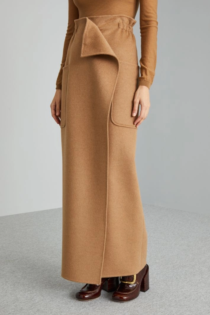 Camel wrap skirt - CAMEL