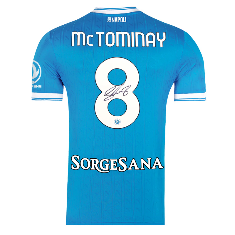 SSC Napoli Match Jersey Home 2025/2026 Signed by McTominay in Premium Box