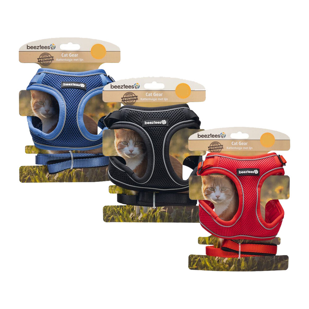 Beeztees Parinca Cat Harness - Black - M/L