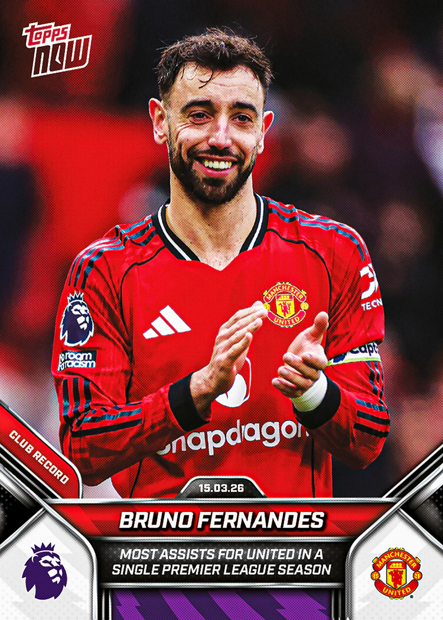 Bruno Fernandes - 2025-26 Premier League Topps NOW® - Card 158 - PR:3021