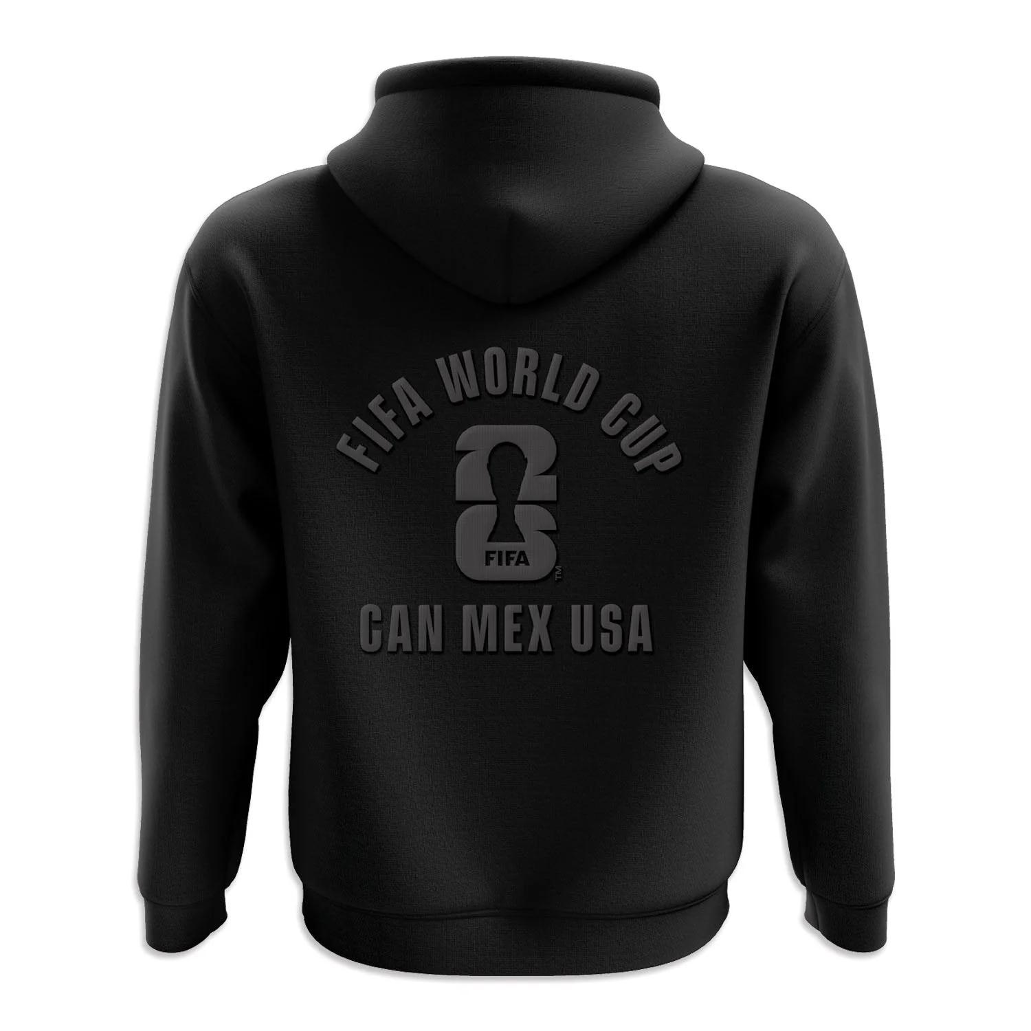 2026 Soccer Fan Collection Puff Arch Black Hoodie - Unisex