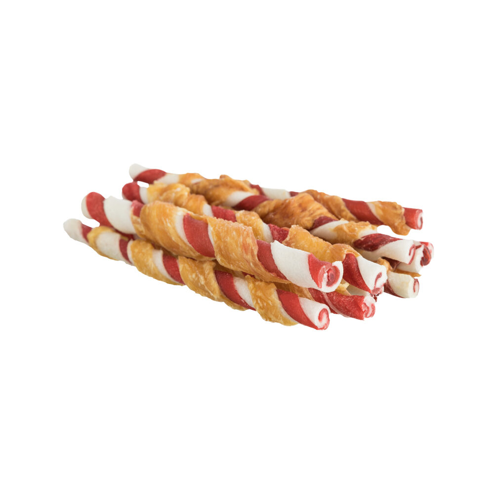 Trixie Denta Fun Barbecue Chicken Chewing Rolls - 12 cm - 10 x 80g