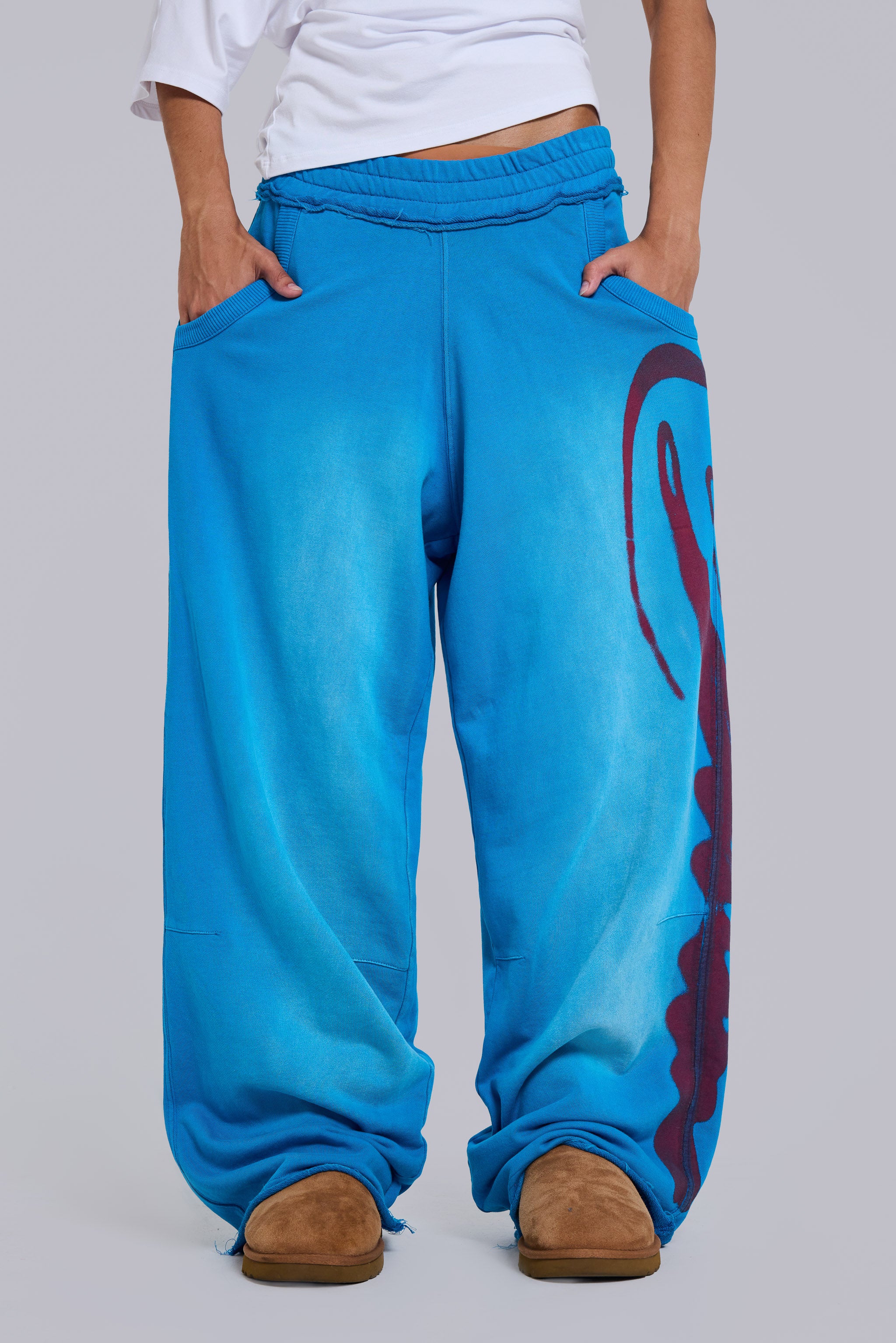 Divine Airbrush Blue Monster Joggers