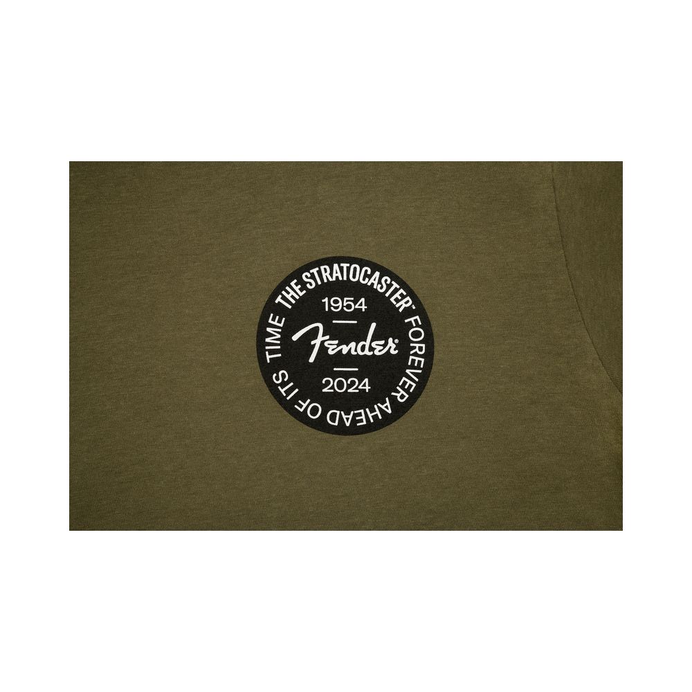 Fender Strat Anniv Badge Tee Olive S – Thomann Ireland