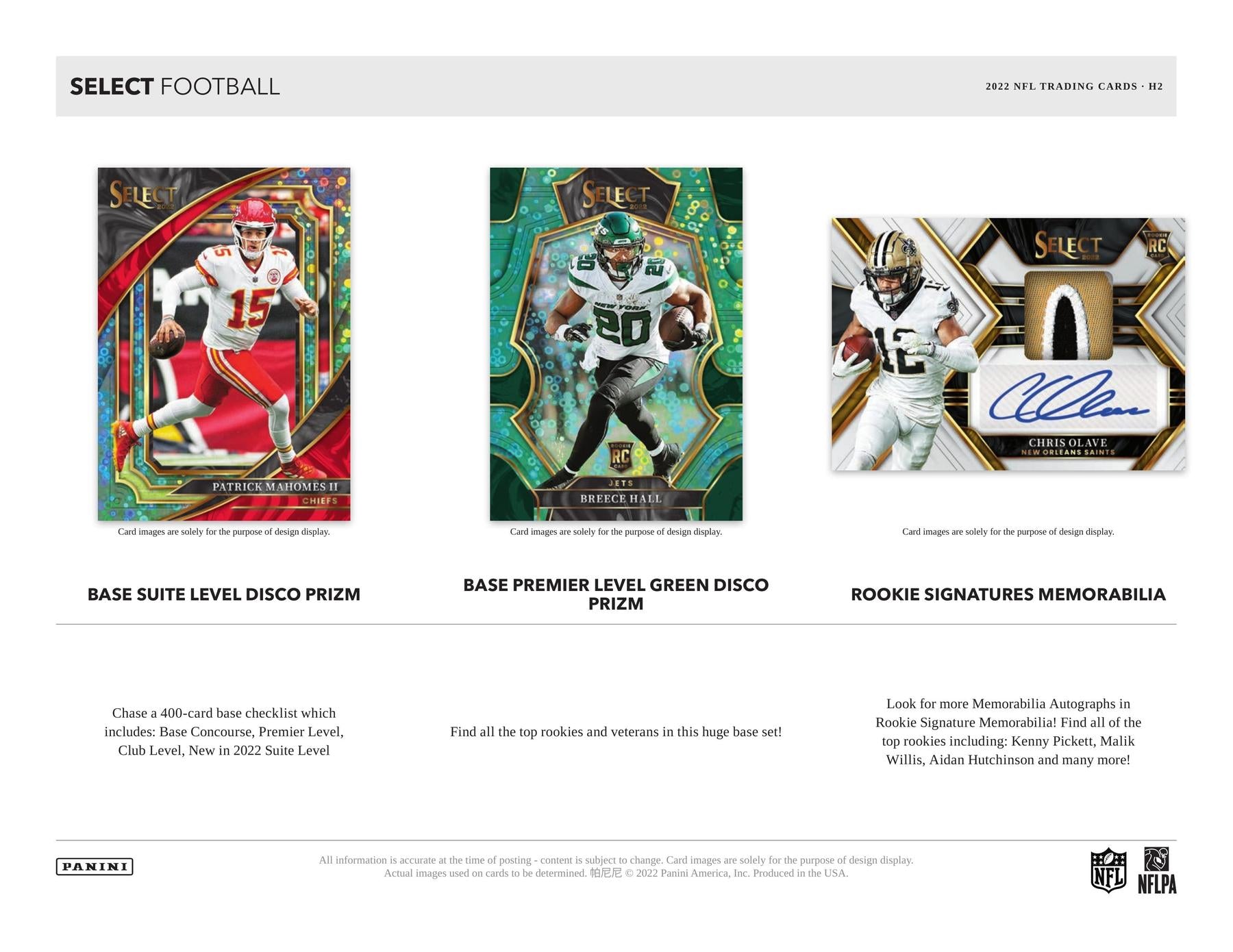 2022 Panini Select Football H2 Pack
