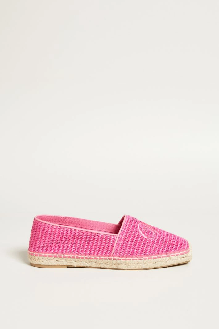 Embroidered espadrillas - FUCHSIA