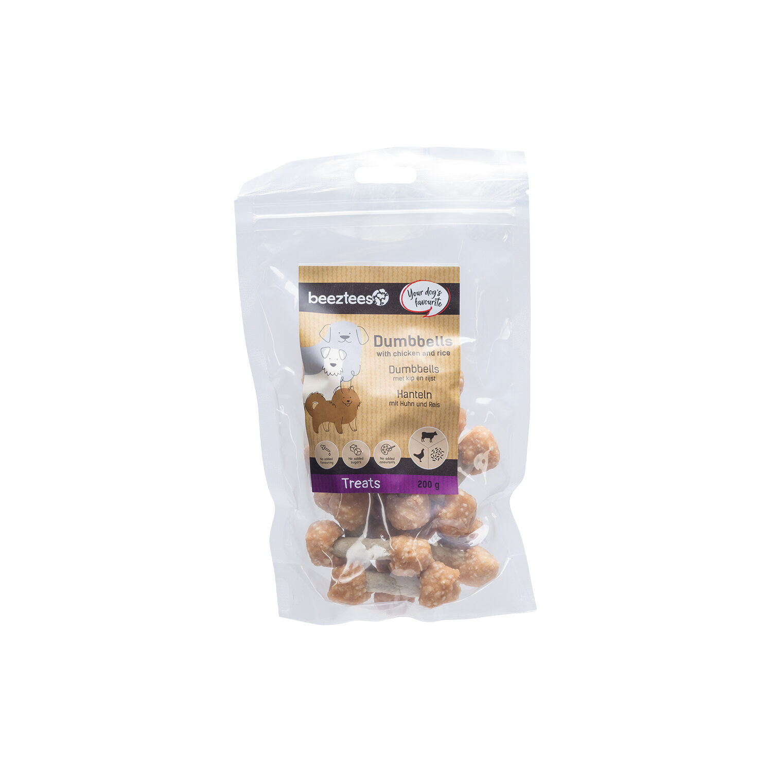 Beeztees Dumbbells with Chicken and Rice - 200 g