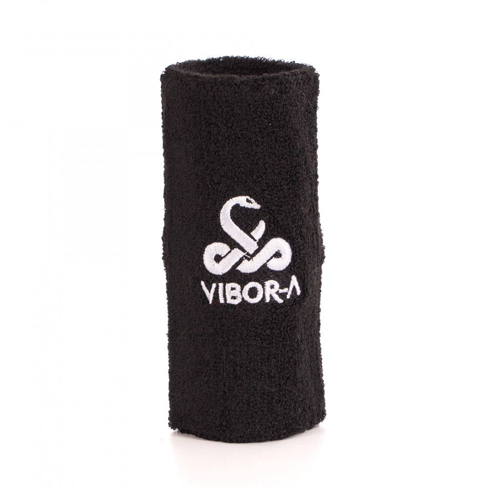 BLACK VIBOR-A WRISTBAND WITH WHITE LOGO