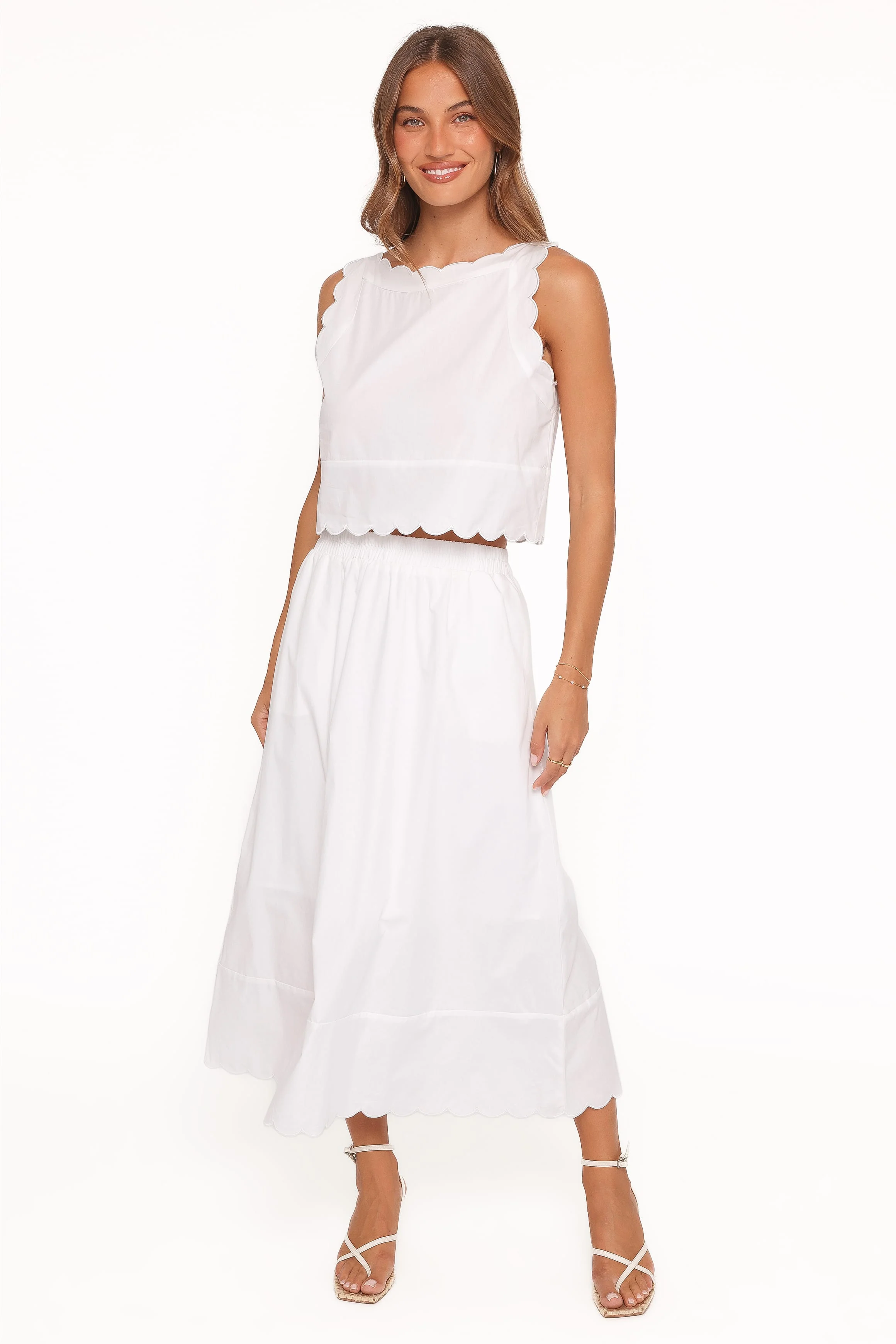 Heather Maxi Skirt Set - White