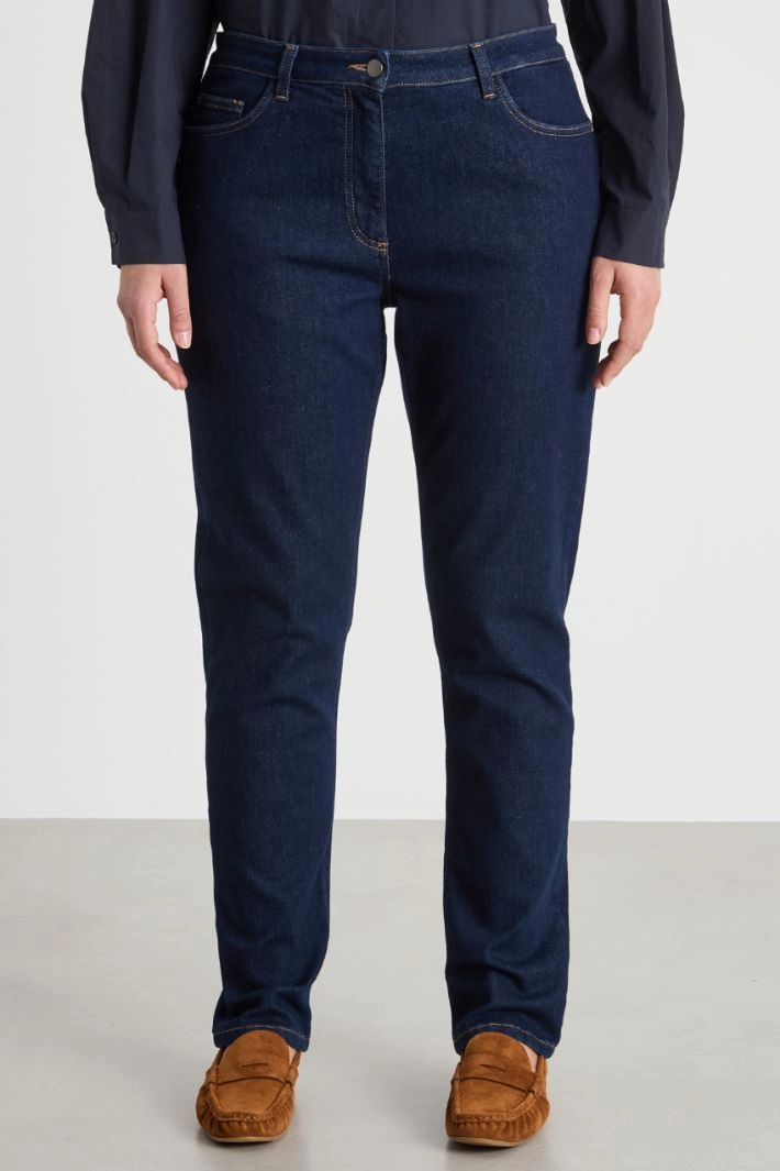 Side-slit jeans - BLUE