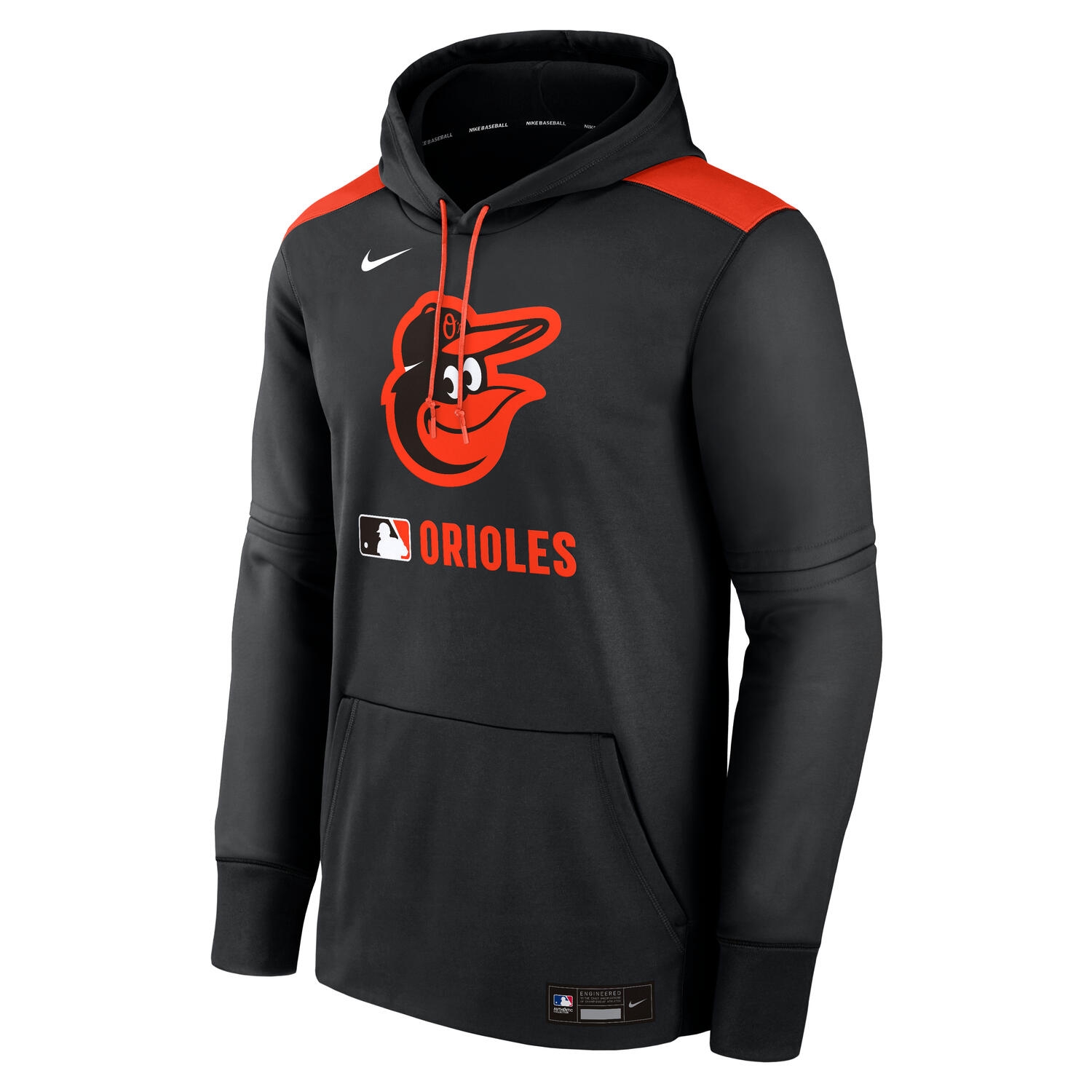 Baltimore Orioles 2025 MLB Authentic Performance Therma Hoodie Black
