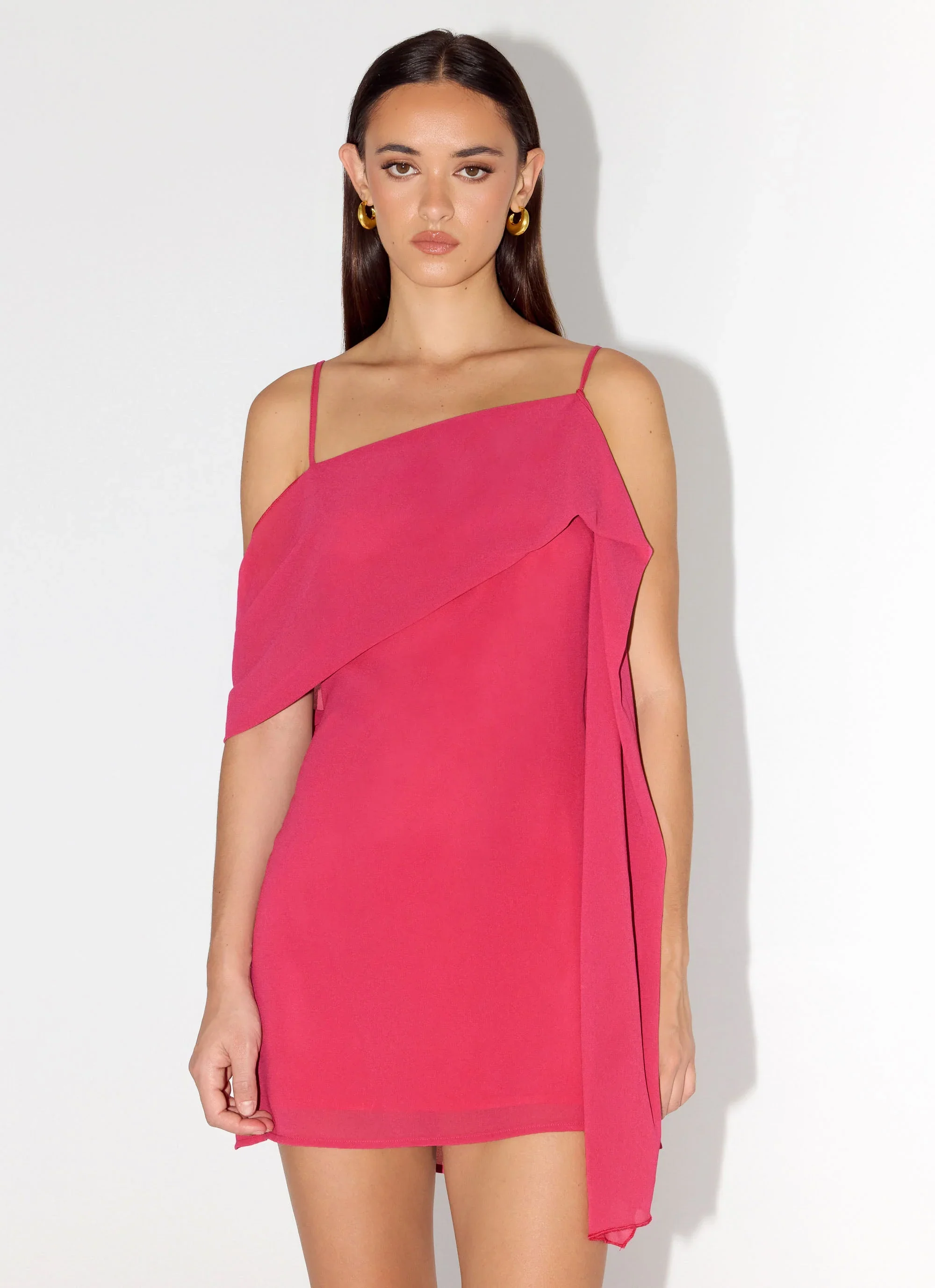 In Your Place Mini Dress - Fuchsia