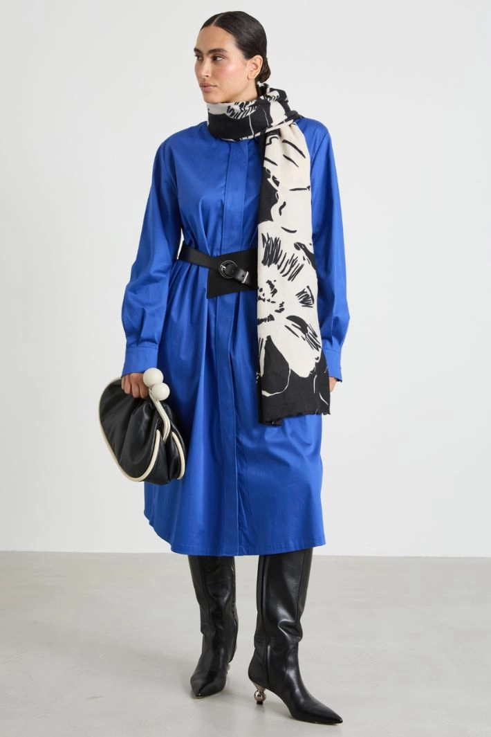 Cotton satin dress - BLUETTE