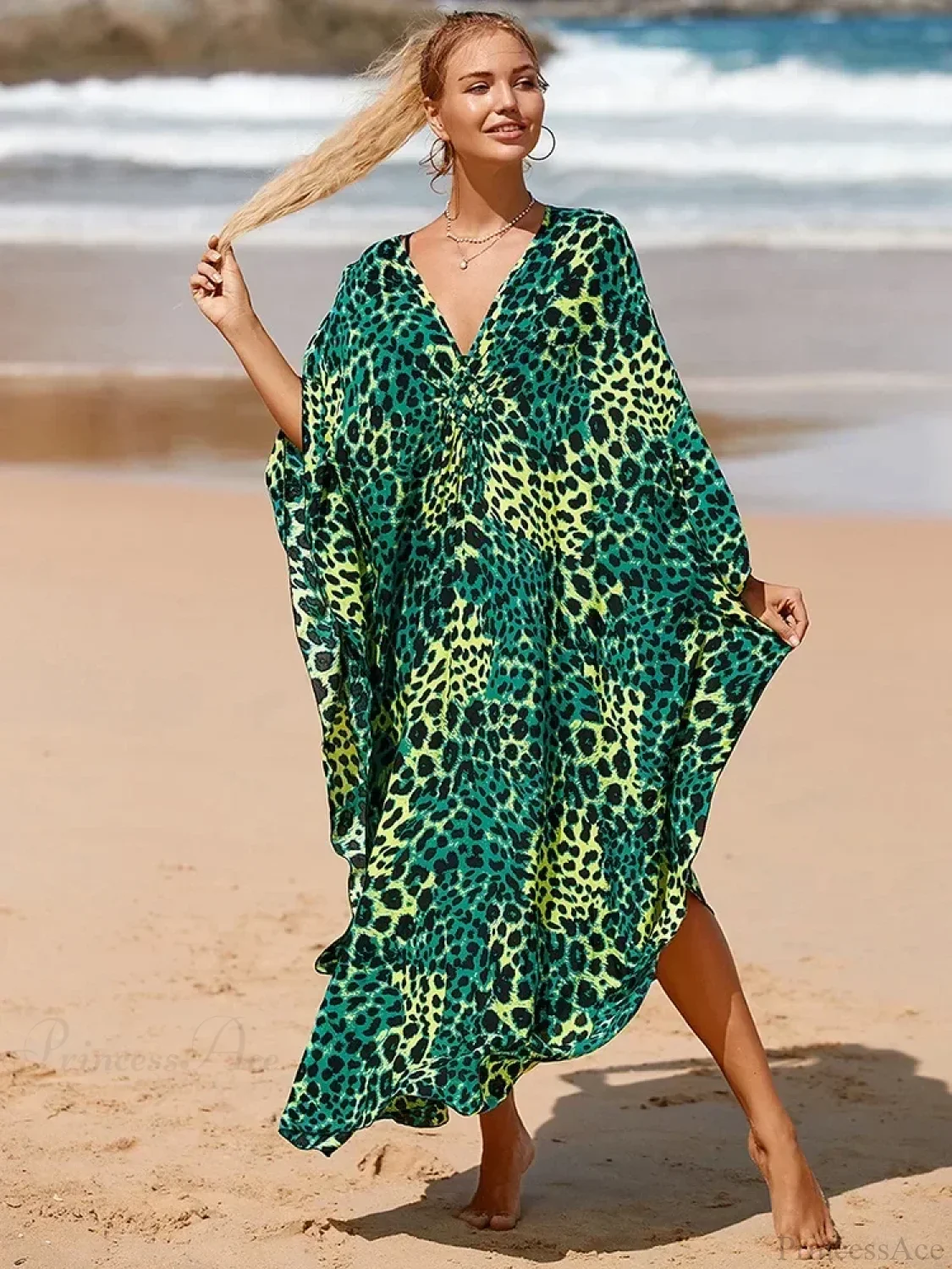 Zebra Stripes Long Dress Cover Up
