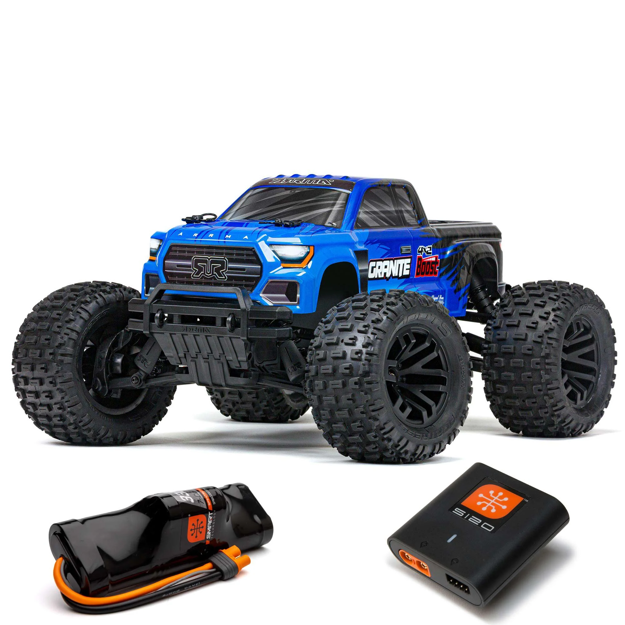 1/10 GRANITE 4X2 BOOST MEGA 550 Brushed Monster Truck RTR with Battery & Charger Arrma  ARA4102SV4T2