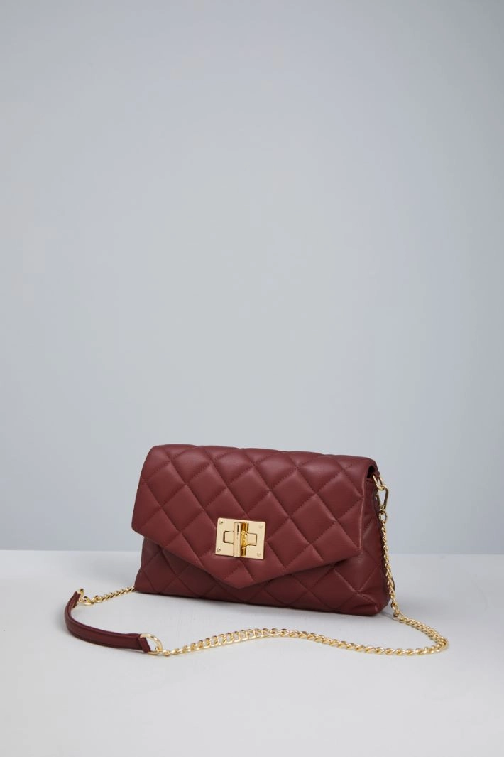 Padded crossbody bag - BORDEAUX GOLD