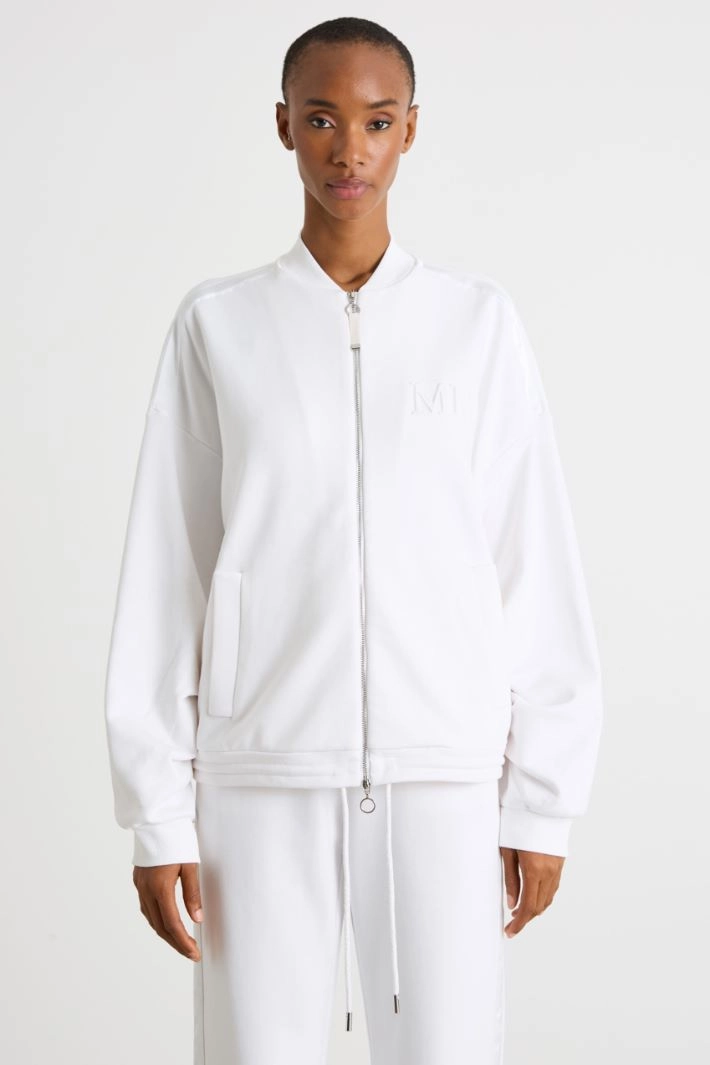 Zip-through sweatshirt - WHITE