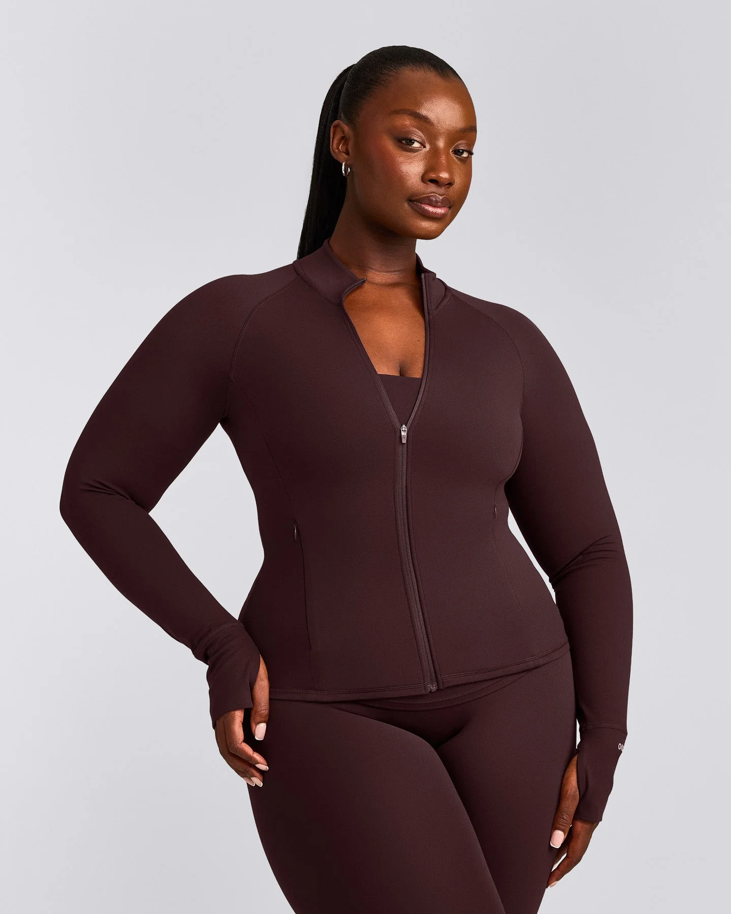 SoftMotion™ Jacket with Grey Logo | Plum Brown