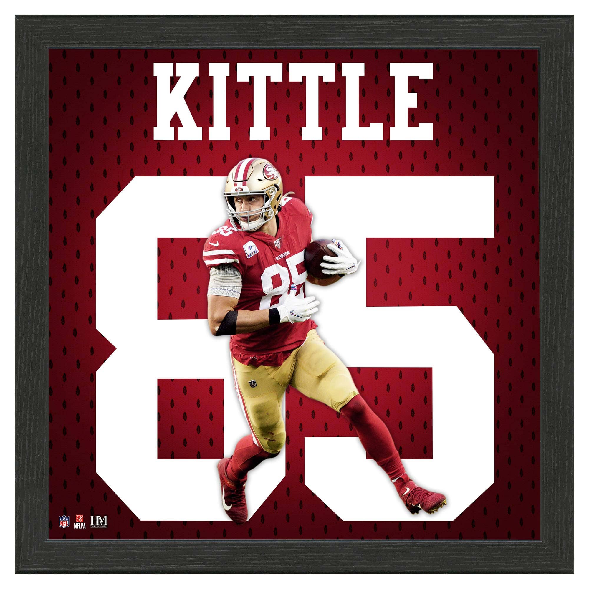 George Kittle #85 San Francisco 49ers Impact Jersey Framed NFL Photo