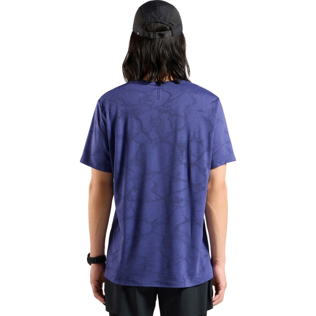 Odlo Zeroweight Engineered Chill-Tec Running T-Shirt Men - skipper blue melange