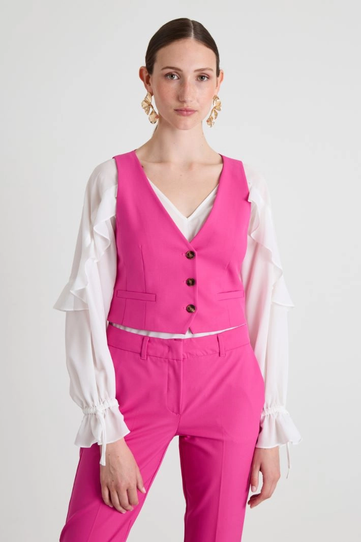 Canvas gilet - FUCHSIA