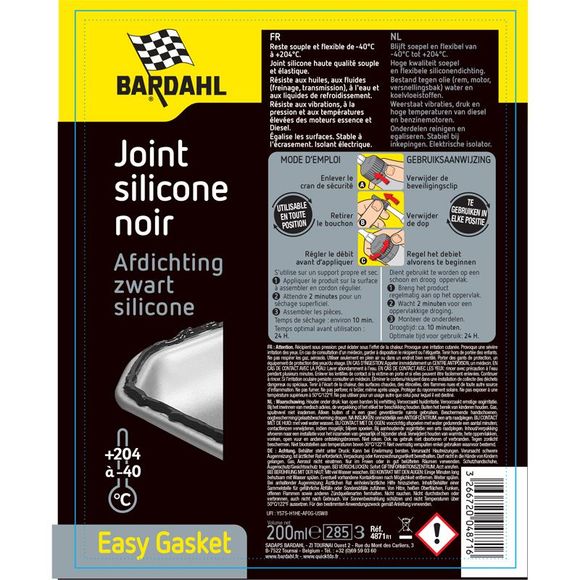 Bardahl Glue Universal Black Silicone SealRef: BDH0040 / 4871