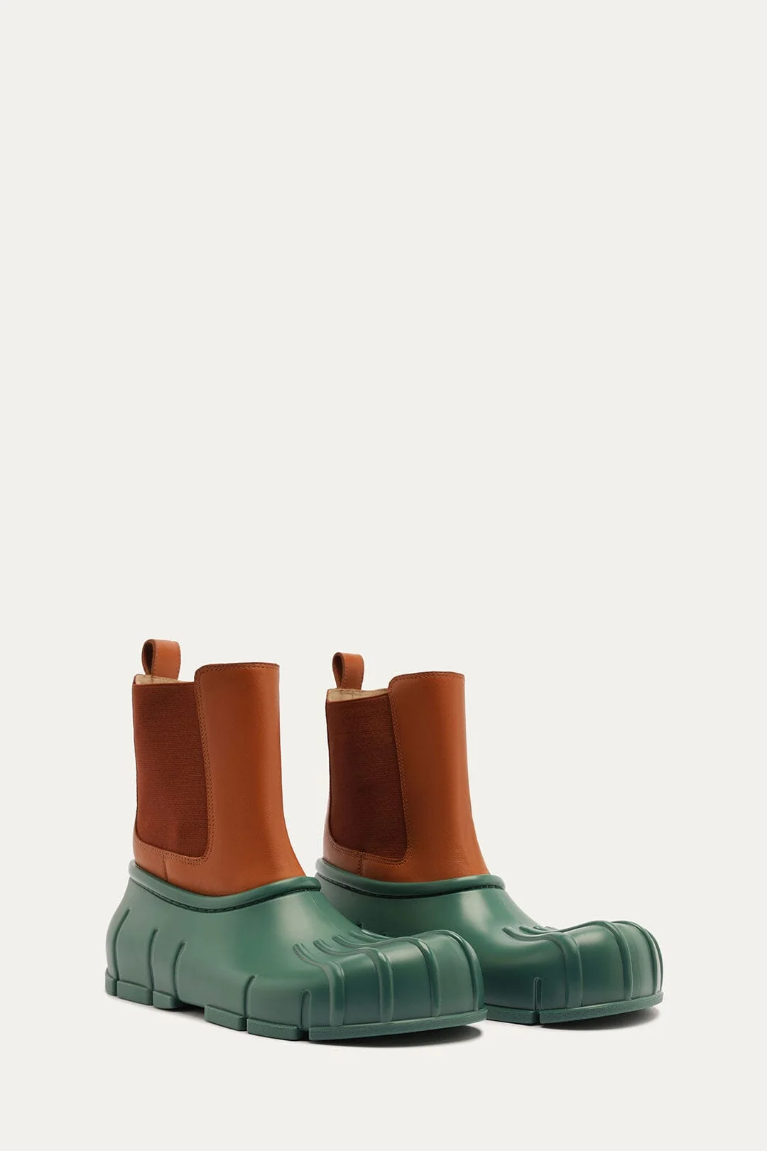Forest Green Monstera Rain Chelsea Boot