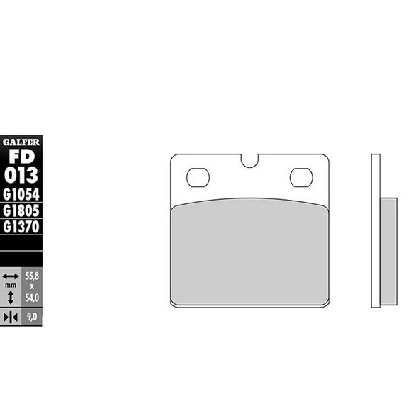 Galfer Sinter Sintered Metal front/rear brake pads (depending on model)Ref: FD013G1054