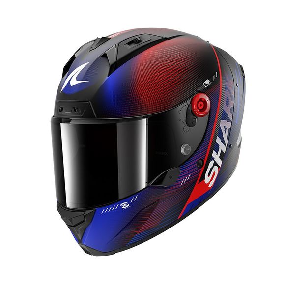 Shark AERON SPEED-TECH Full Face Helmet - Carbon / BlueRef: Sh1834-Cbr