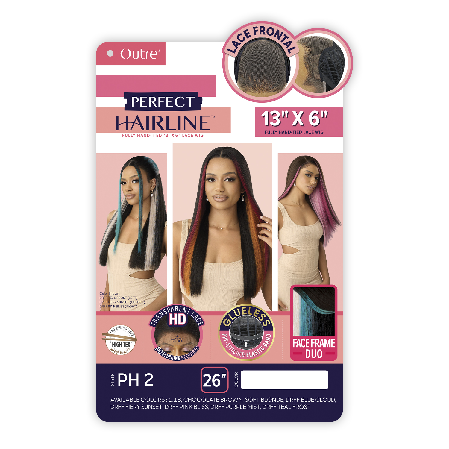 Outre HD Lace Frontal Wig Perfect Hairline Glueless Fully Hand-Tied 13X6 Lace Wig PH 2