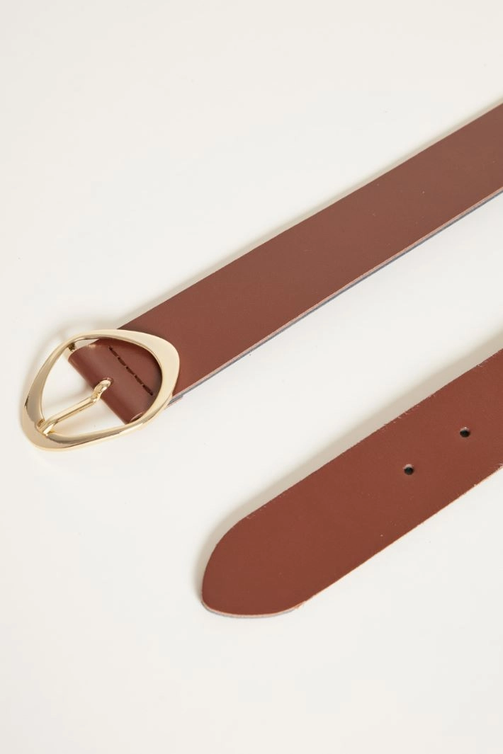 Leather belt - BROWN
