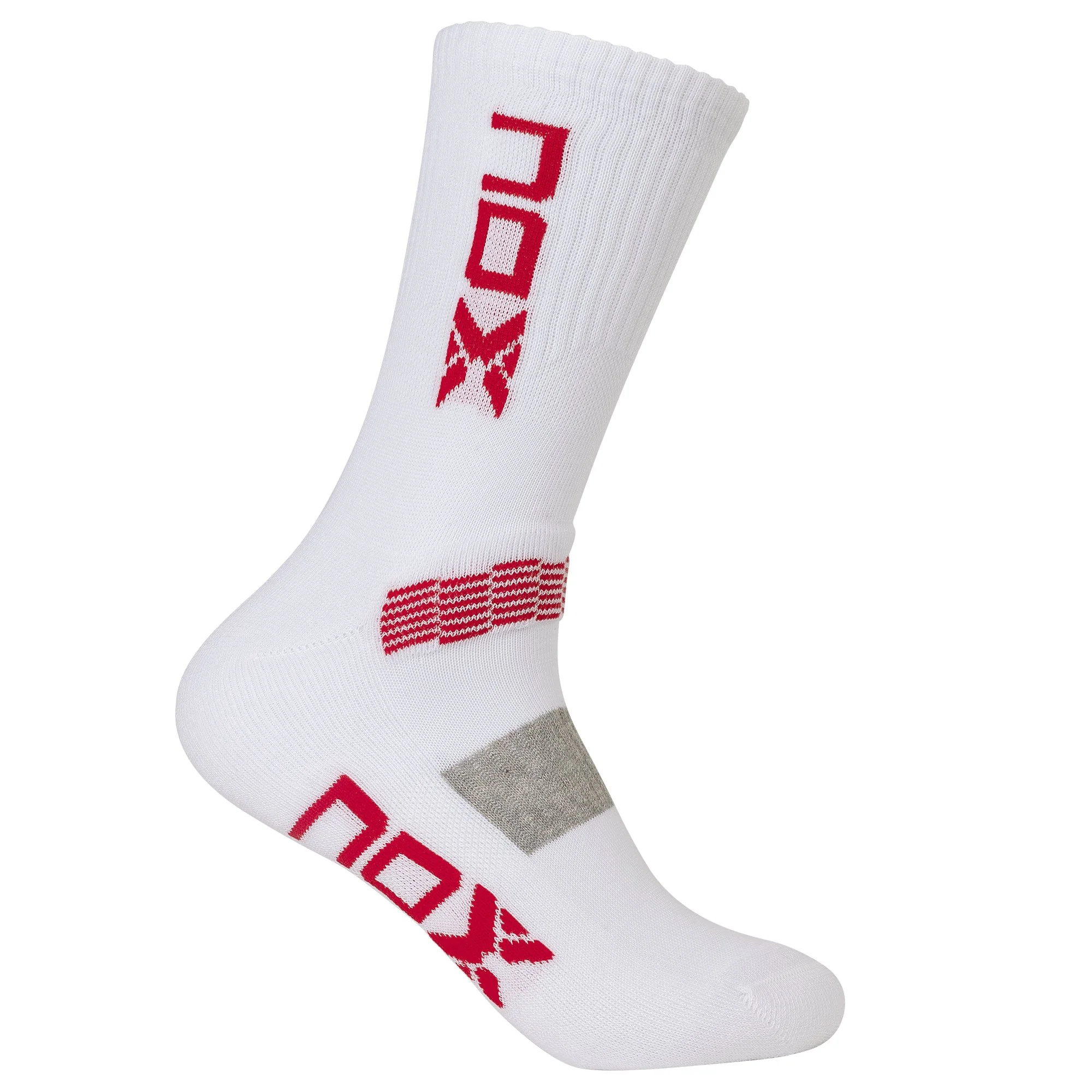 Pack of CREW performance socks white/red